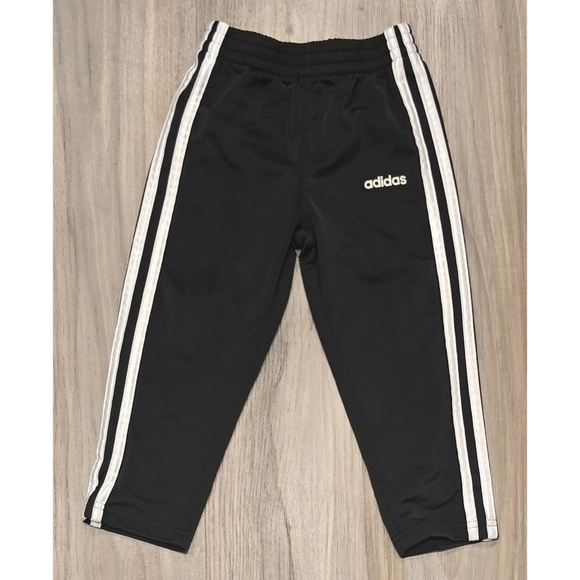 Adidas Black Sweatpants with White Stripes Size 2T - Picture 1 of 5